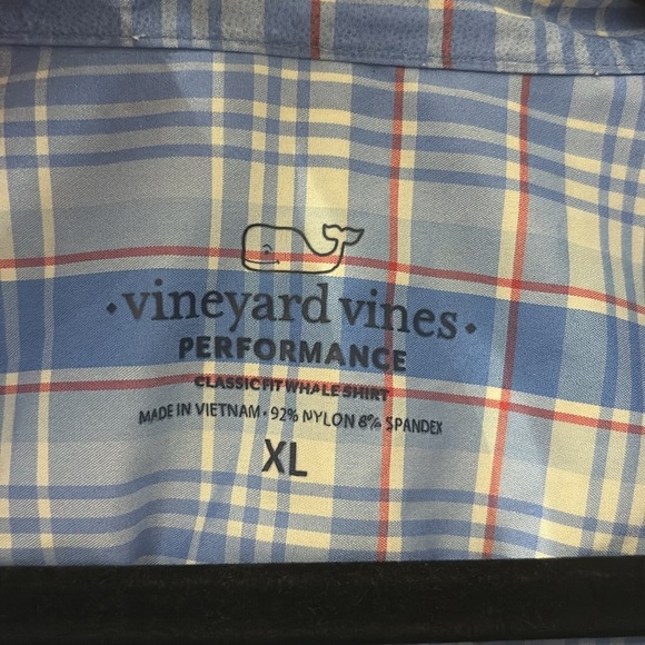 Vineyard Vines performance Light Blue Plaid Button Down Shirt - Mens XL - Picture 2 of 4